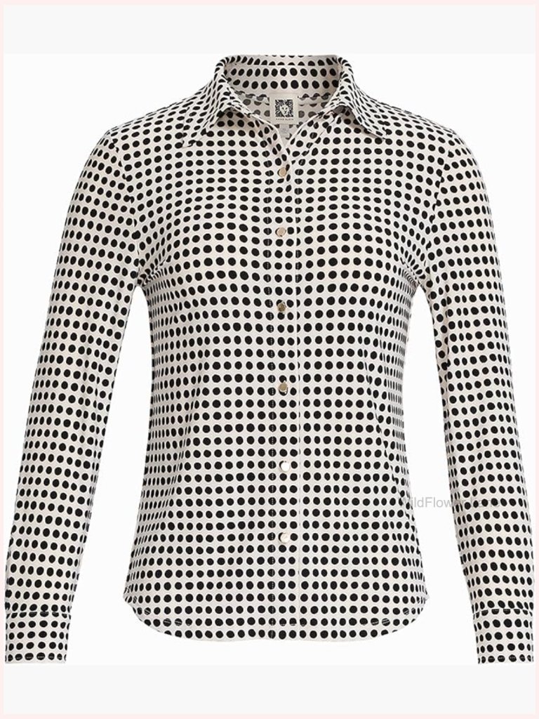 Long Sleeve Gingham Button Down Shirt Regular Fit Blouse